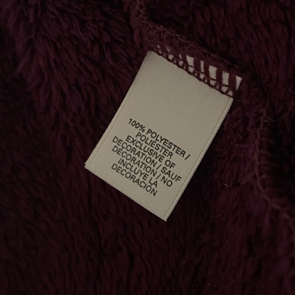 Victoria’s Secret Robe Sherpa Lined Size SP BURGUNDY WINE COLOR Excellent Con… - Picture 6 of 7